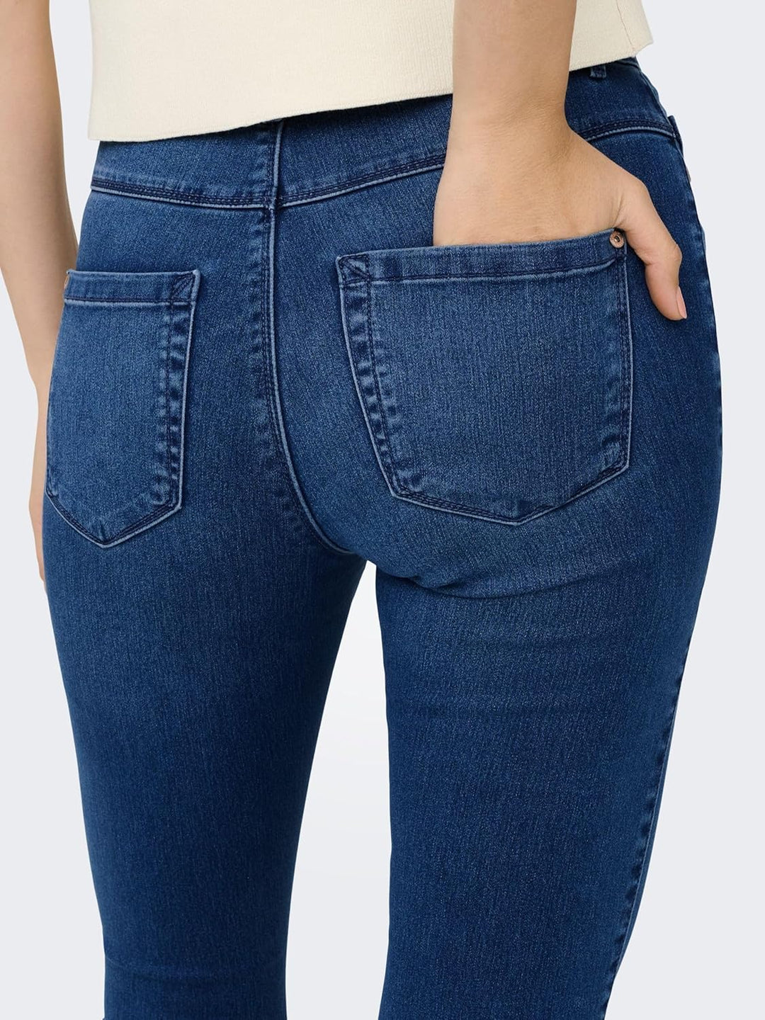 ONLY Female Skinny Jeans ONLBLUSH Mittlere Taille Skinny Fit Knöchellang Jeans Klassisch XS Kurz Bla