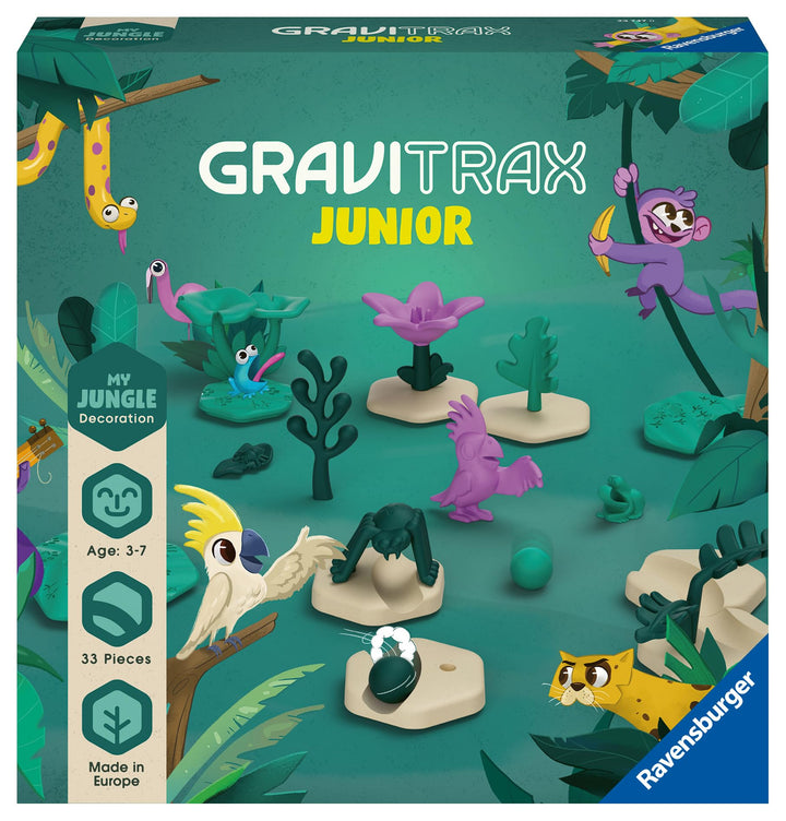 Ravensburger GraviTrax Junior Extension Jungle 23747 - Murmelbahn überwiegend aus nachwachsenden Roh