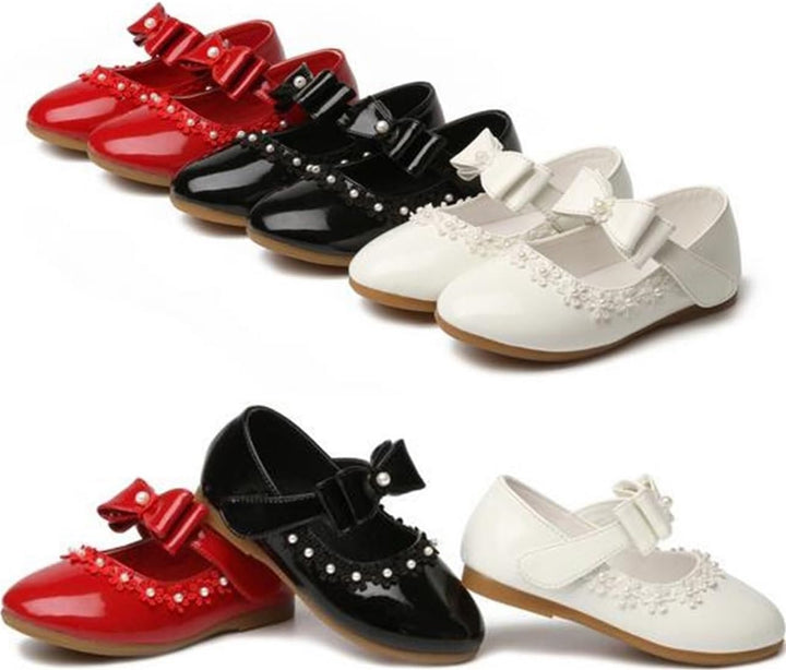 PPXID Mädchen Mary Jane Halbschuhe Bequem Taufschuhe Ballerinas Kleidschuhe 25 EU Weiss, 25 EU Weiss