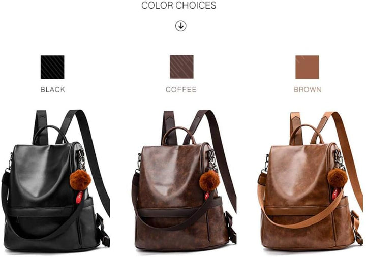 shepretty Damen Rucksack Anti Diebstahl Umhängetasche Multifunktions Schultaschen 099-6766schwarz M,
