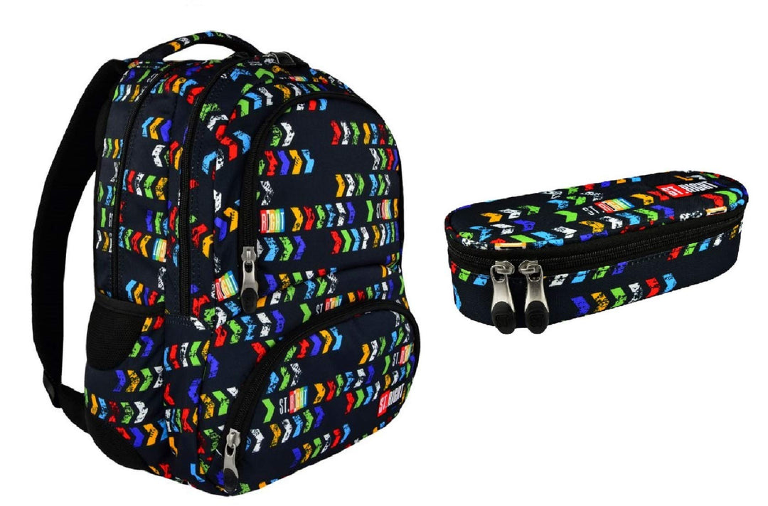 St.Right ArroWS Set Rucksack mit Kühltasche + Federmäppchen für die Grundschule, mittelgross