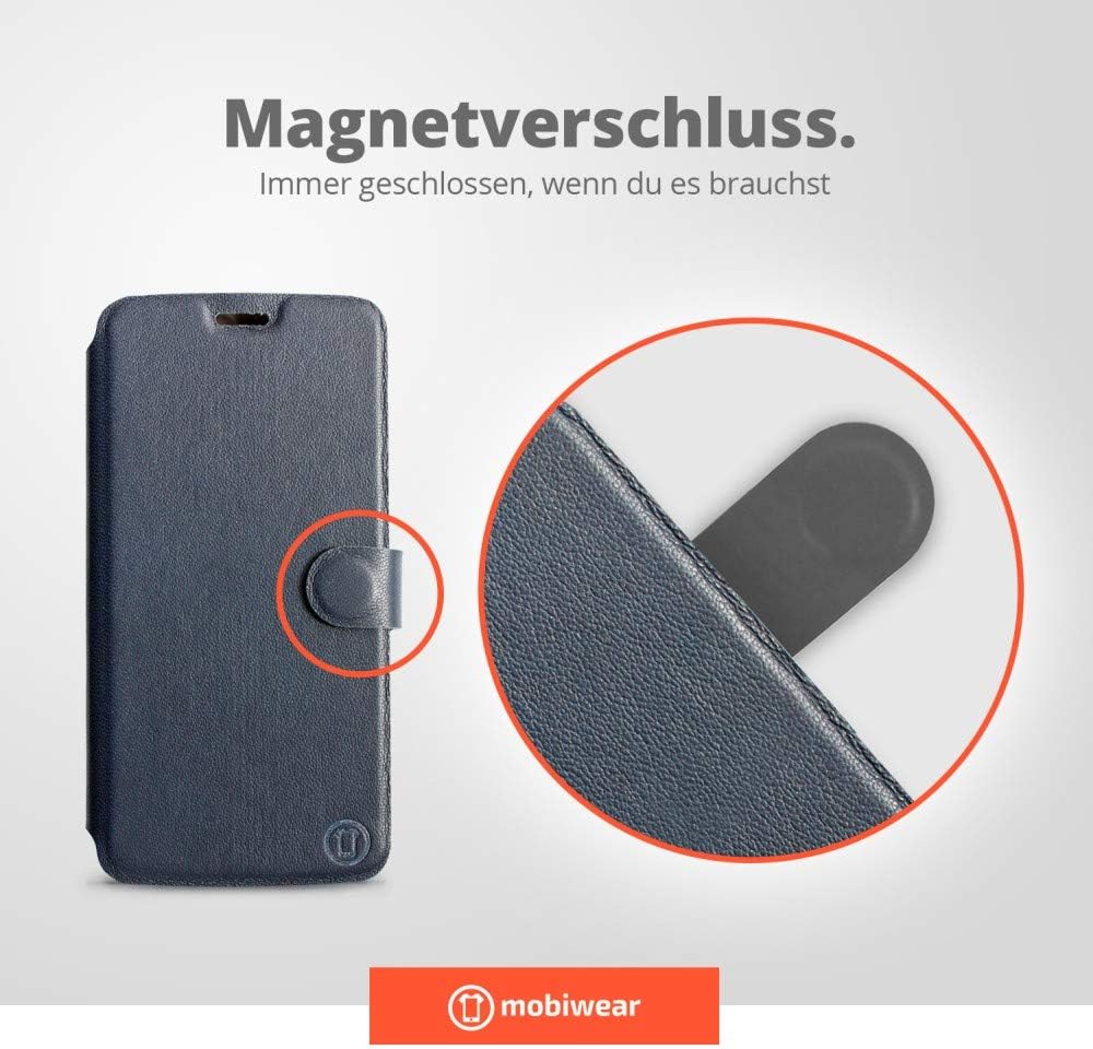 Mobiwear | Echt Lederhülle | Kompatibel mit Samsung Galaxy M51, Made in EU handyhülle, Slim Leather