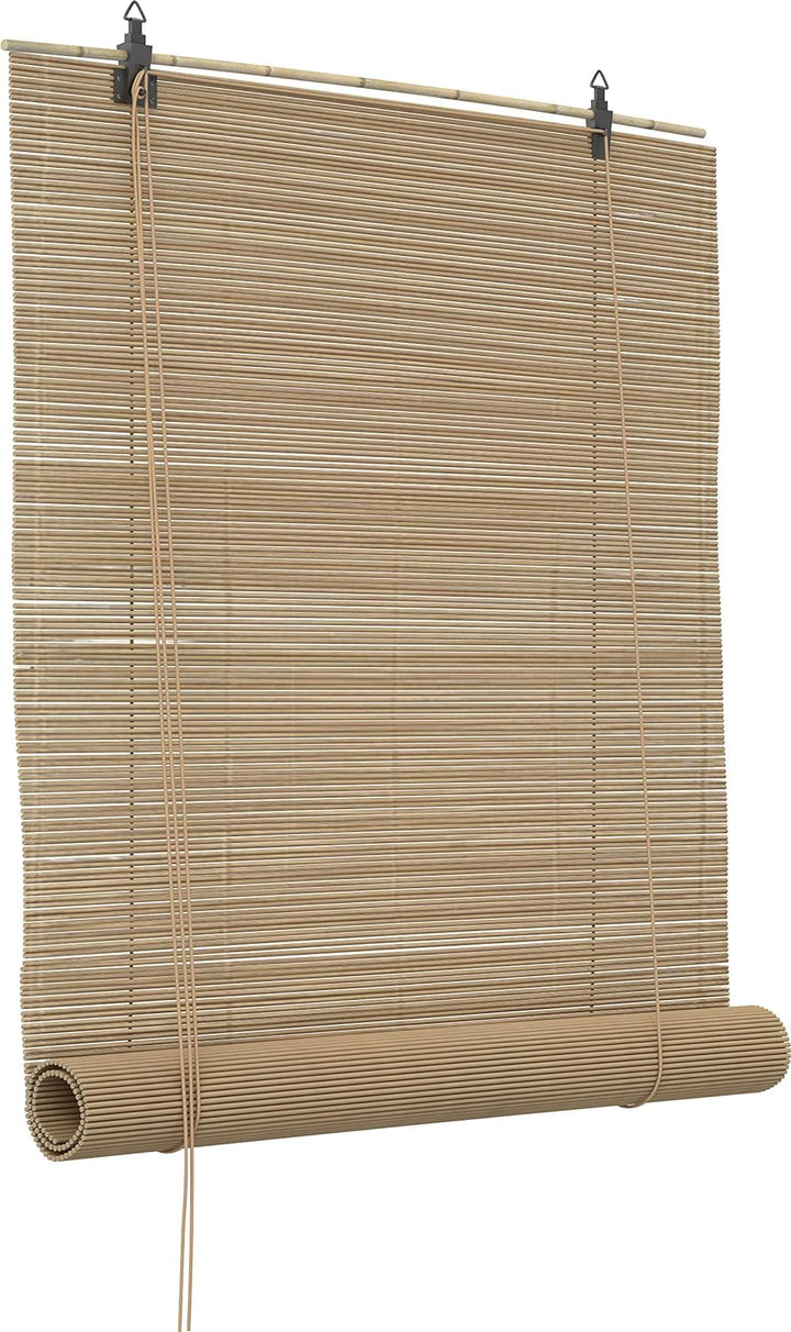 Bambusrollo Bambus Raffrollo Natur Breite 60-160 cm Länge 160 cm Seitenzug Fenster Tür Rollos Holzro