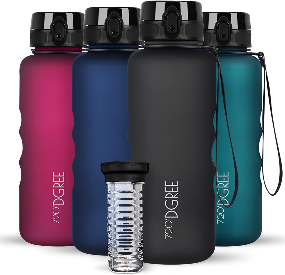 720°DGREE Trinkflasche 1,5l “uberBottle“ +Früchtebehälter - BPA-Frei, Auslaufsicher - Wasserflasche