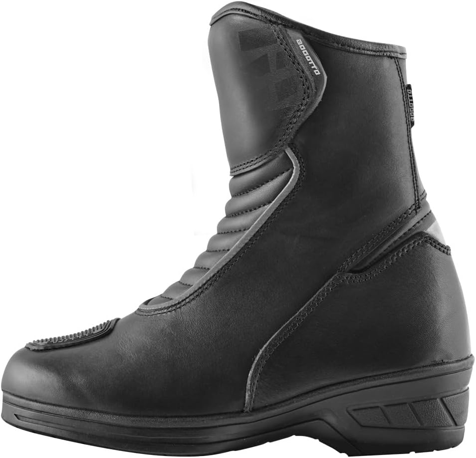Bogotto Lady Short wasserdichte Damen Motorrad Stiefel, schwarz, 37 Schwarz 37 EU, Schwarz 37 EU