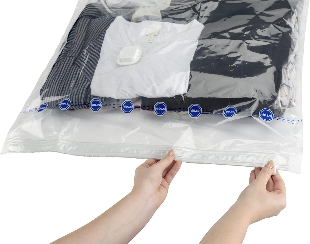 WENKO Vakuum Raumspar-Kleidersack XL - Vakuum Aufbewahrungsbeutel, Polyethylen, 70 x 145 cm, Transpa