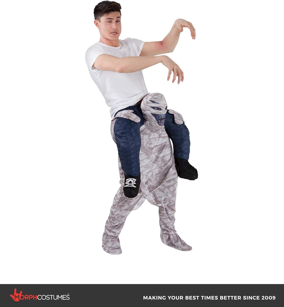 Morph Mumien Huckepack Kostüm für Erwachsene, Halloween Karneval, Damen Herren, Mumie