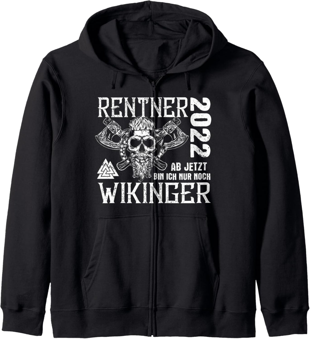 Rentner 2022 Wikinger Viking Herren Männer Rente Kapuzenjacke