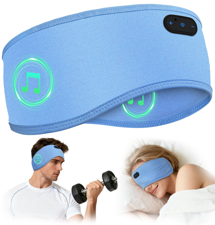MUSICOZY Schlafkopfhörer Stirnband Bluetooth,Verbessert Kopfhörer Stirnband aus hautfreundlicher Bam