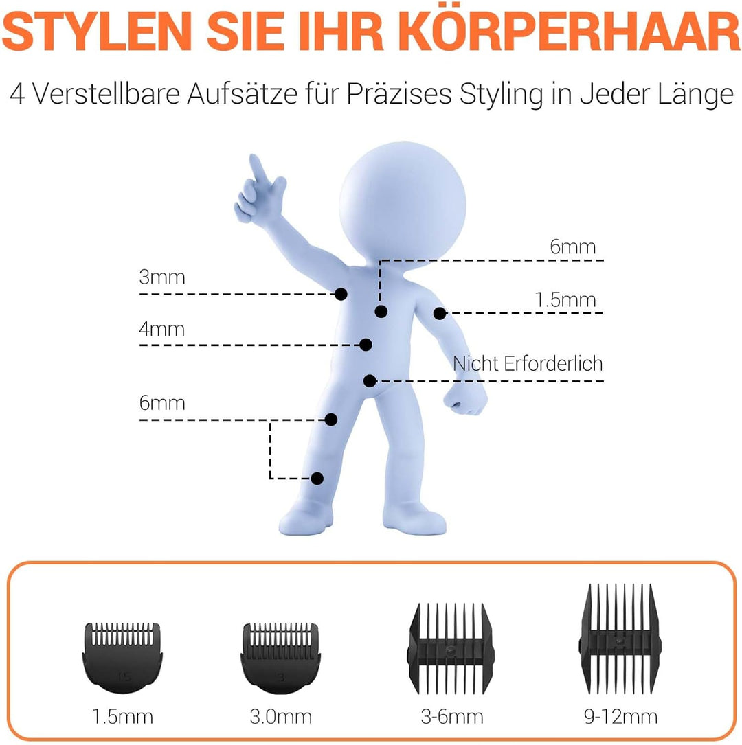 MANSPOT Intimrasierer Mann, Manscaped Körperrasierer Herren Wasserdicht, Rasierer Herren Intimbereic