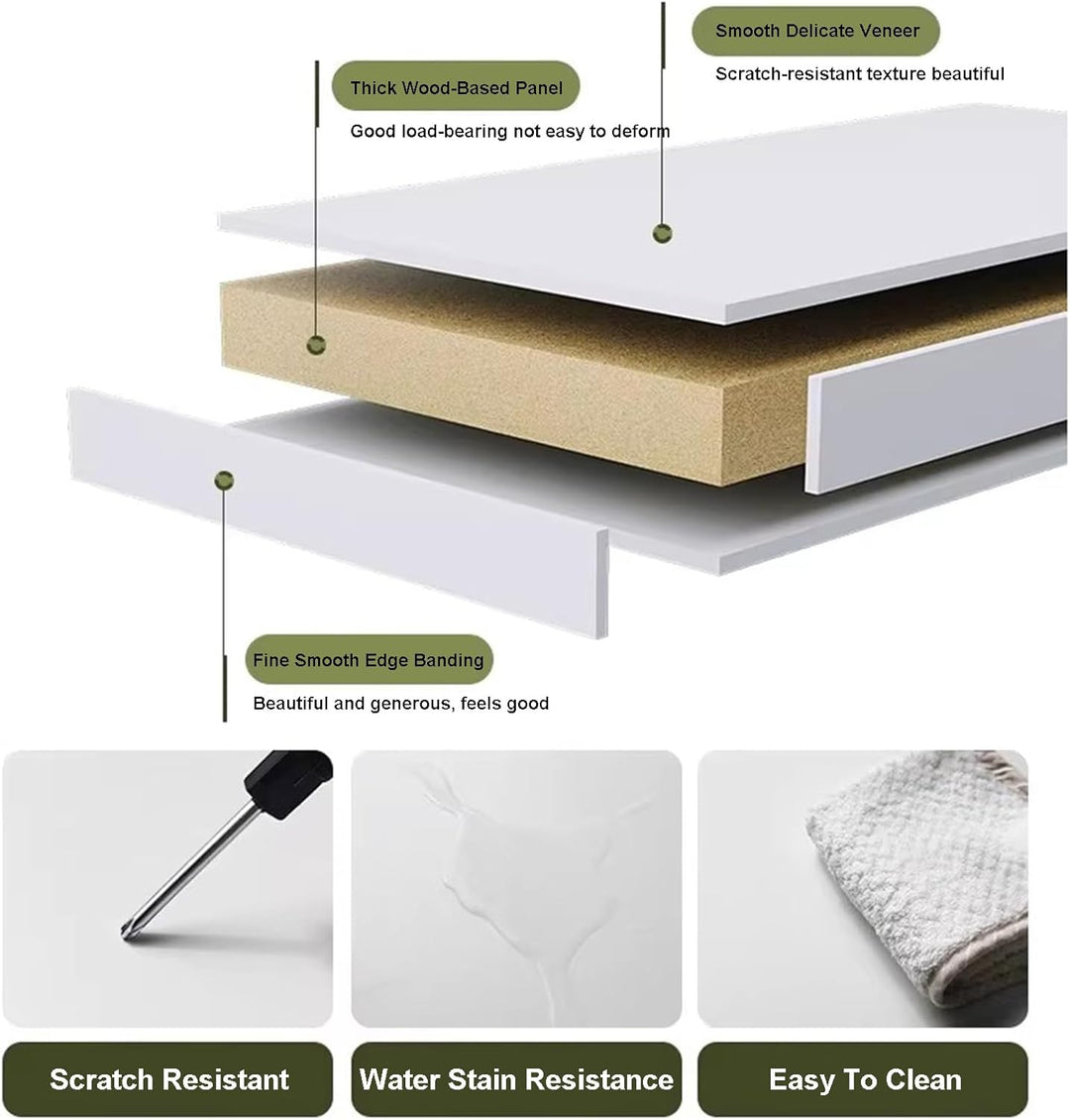 GLHKFBD Über-Betttisch Beistelltische fürs Wohnzimmer,Bett-Computertische mit Rädern，45.28"-82.68" l