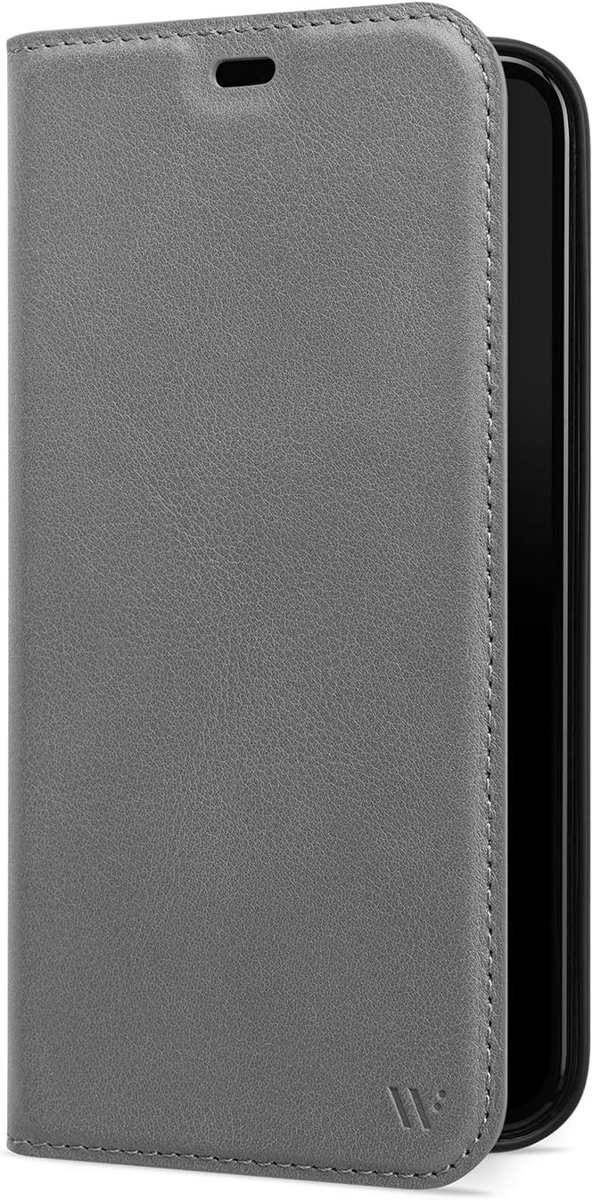 WIIUKA Hülle für iPhone 12 Pro Max Lederhülle, Deutsches Premium Leder, mit Kartenfach, extra Dünn,