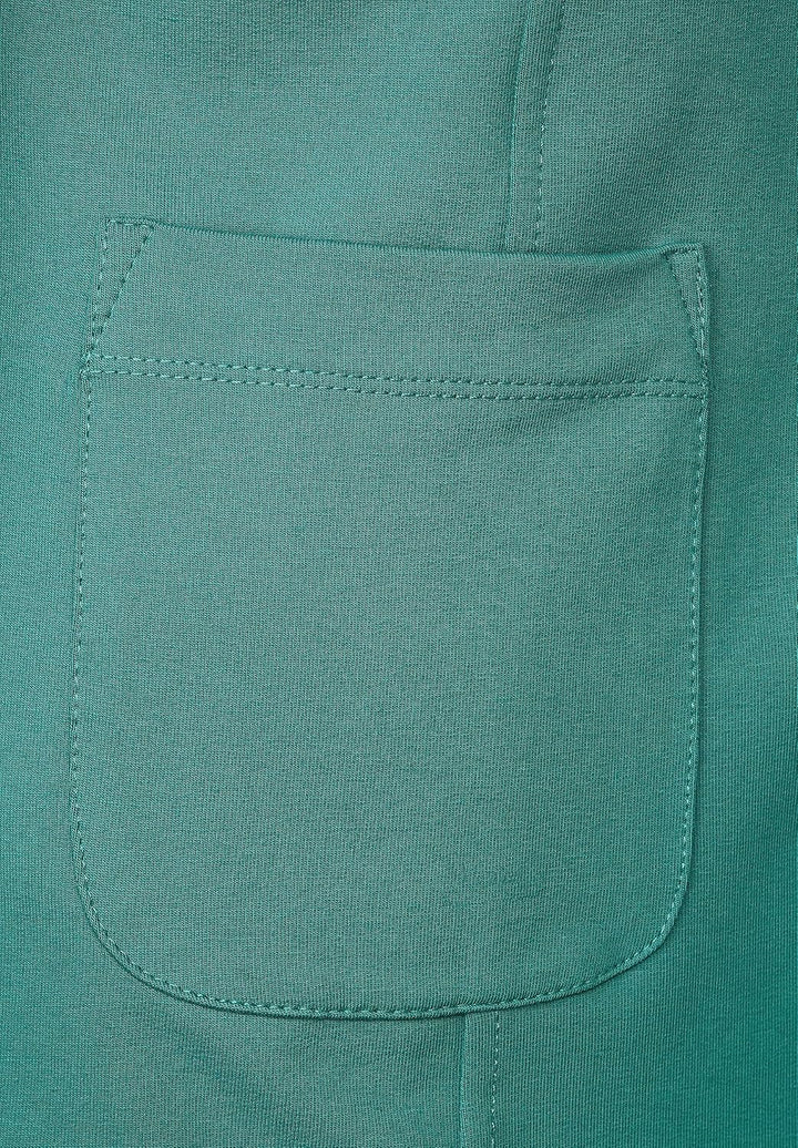 Street One Damen Basic Blazer mit Raffungen 36 Lagoon Green, 36 Lagoon Green