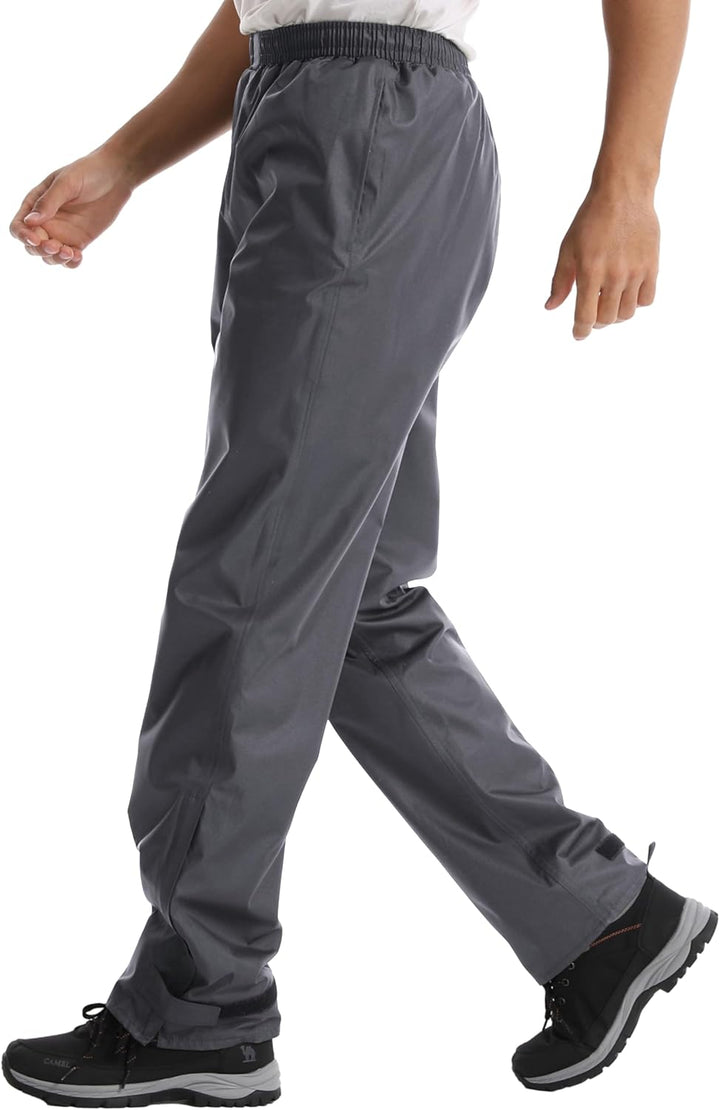 Coutyuyi Regenhose für Herren wasserdichte Leichte Winddichte Outdoorhose zum Wandern Camping Golf L