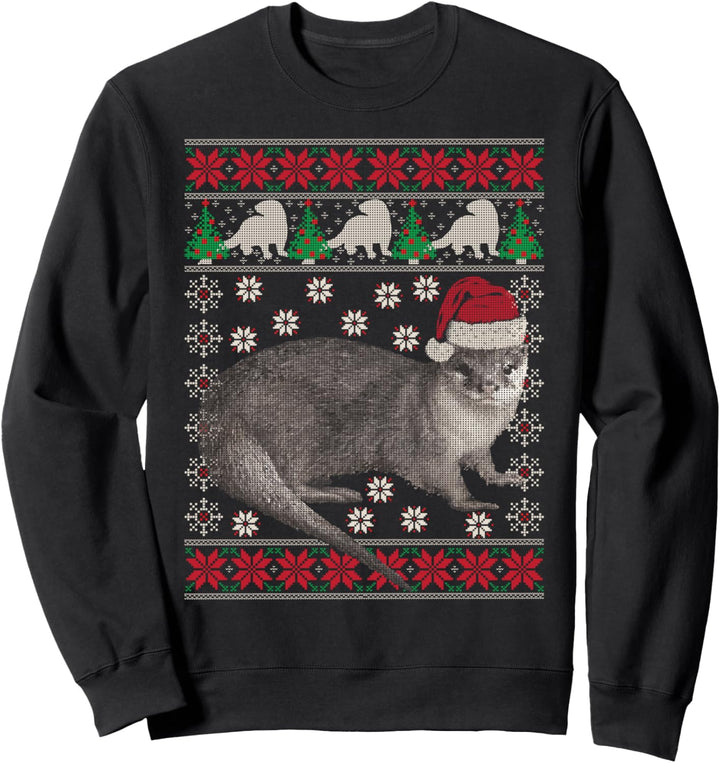 Otter Ugly Christmas Animal Adorable Holiday Funny Xmas Gift Sweatshirt