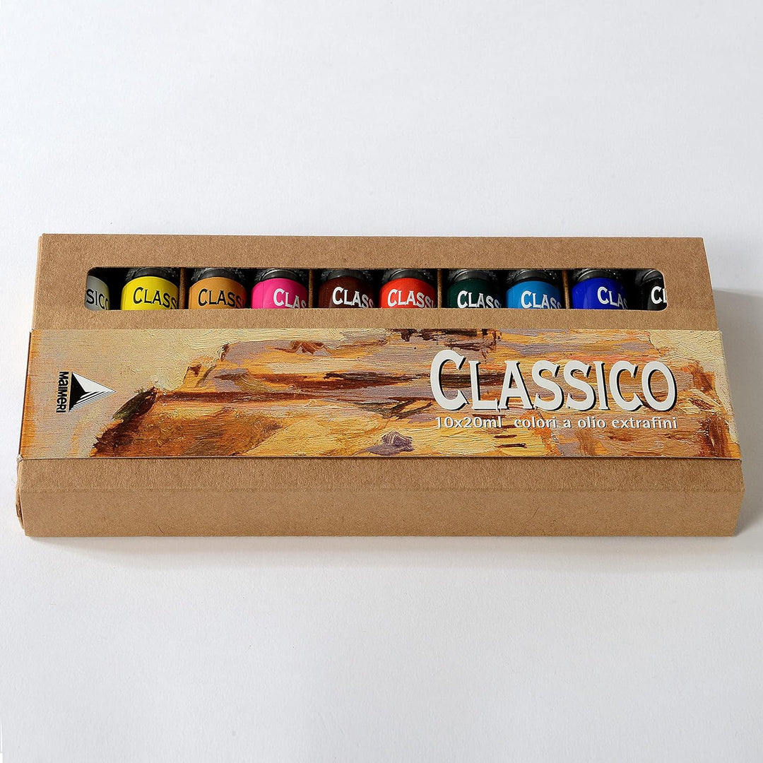 MAIMERI Classico, Künstler Ölfarbe, Kartonetui, Set, sortierte Farben, 10Stk - M0398100