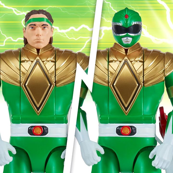 Power Ranger – Auto-Morphin, bewegliche Figur 2-in-1, 15 cm, Ranger Vert – Tommy, für Kinder ab 4 Ja