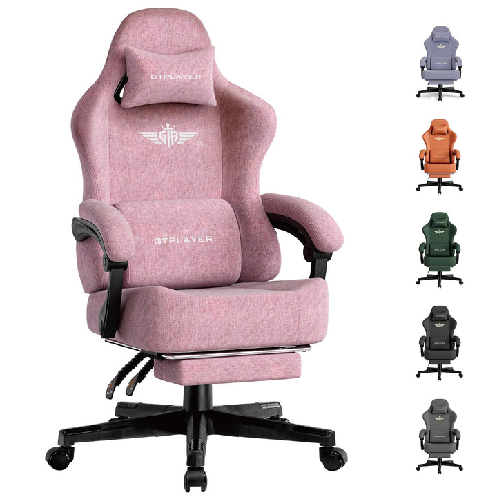 GTPLAYER Gaming Stuhl, Atmungsaktiver Bürostuhl, bürostuhl ergonomisch, Hochwertiger - Stoff, Ergono