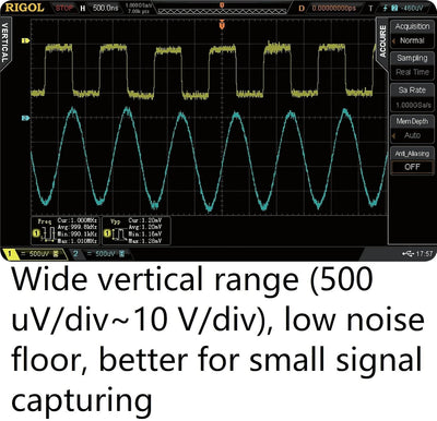 RIGOL MSO2102A Digitaloszilloskop, 2 analoge + 16 Digitalkanäle+ Logiktastkopf, 100MHz, 2Gsa/s, 56Mp