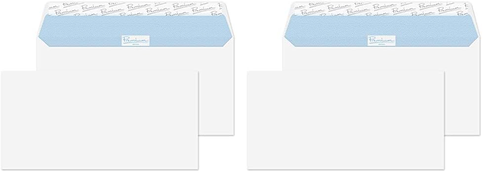Blake Office 32214 Briefumschläge Haftklebung Ultra Weiss Wove DL 110 x 220 mm 120g/m² 50 Stück (Pac