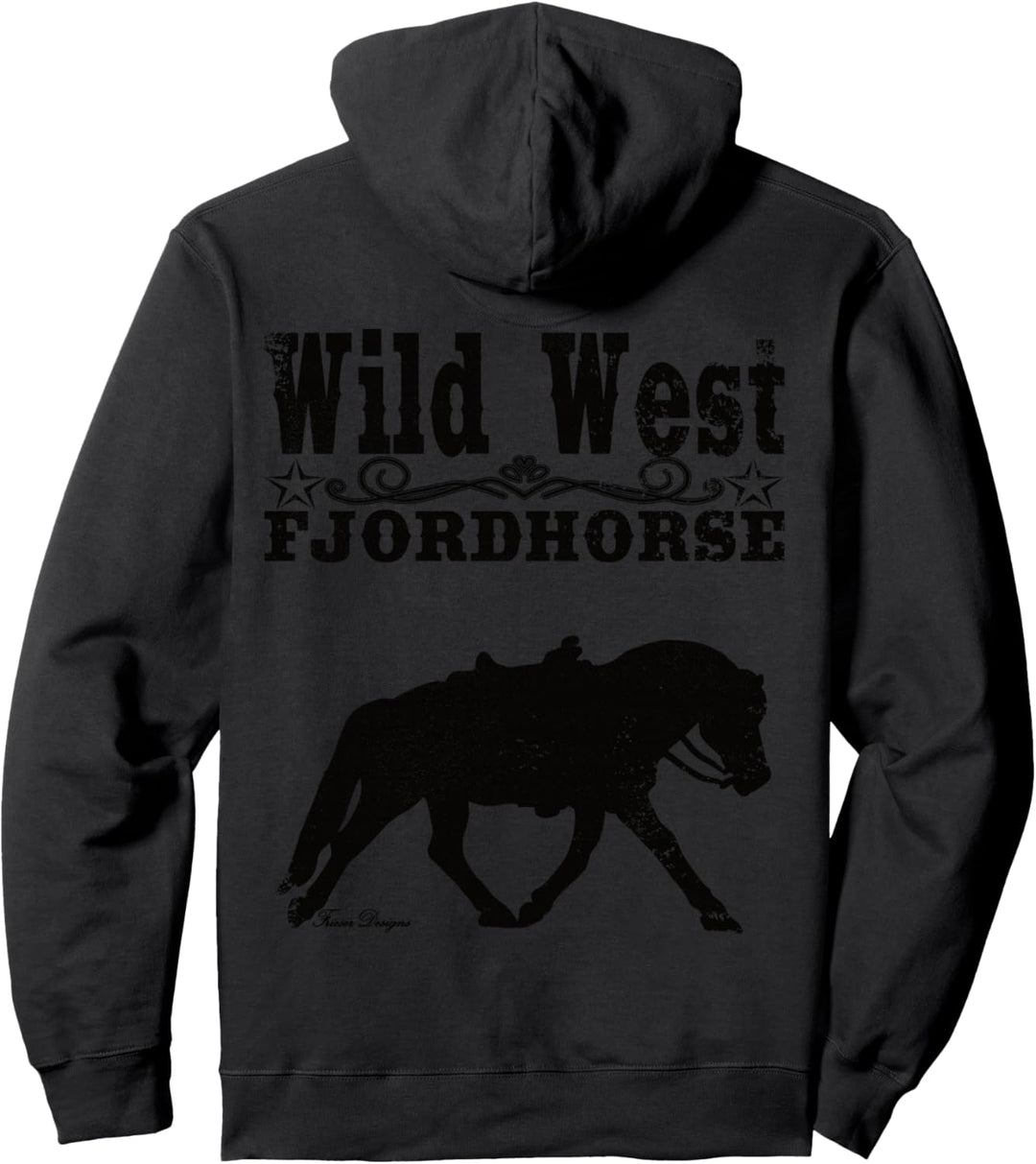 Wild West Fjordpferd für Cowboy vintage Fjord Westernreiter Pullover Hoodie