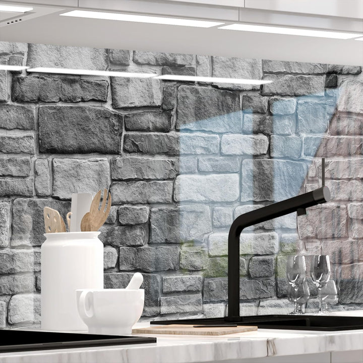 StickerProfis Küchenrückwand selbstklebend Glasoptik - GRANITSTEIN - 1.8mm, Versteift, alle Untergrü