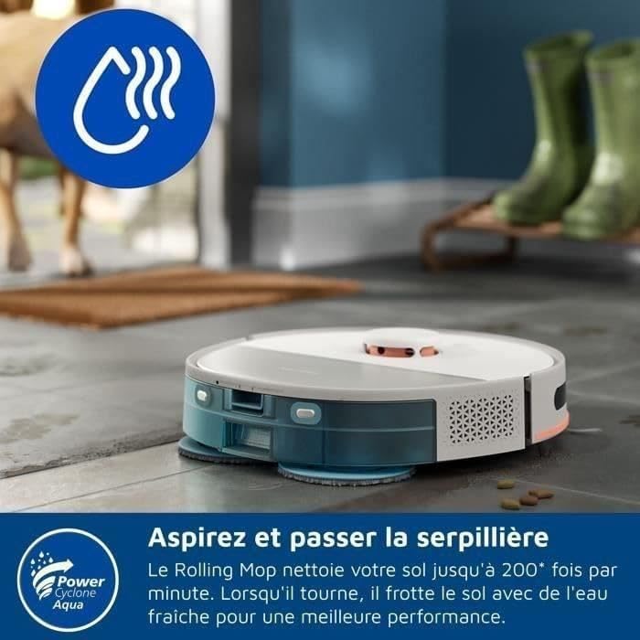Philips Homerun 5000 Series Saug- & Wischroboter, Doppelter Wischmopp, 10.000Pa Saugkraft, Auto-Entl
