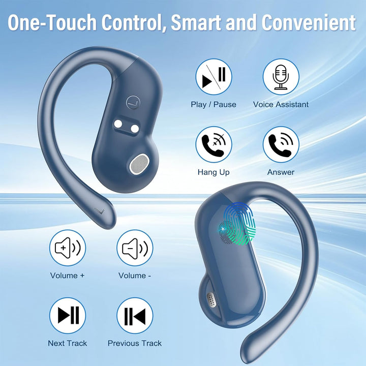 Open Ear Kopfhörer Bluetooth 5.4 HiFi Stereo, 2026 Kopfhörer Kabellos Bluetooth mit ENC Noise Cancel