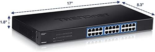 TRENDnet TEG-S24G 24-Port Unverwaltet Gigabit 10/100/1000 Mbps GREENnet Metallgehäuse Switch, 48 Gbp