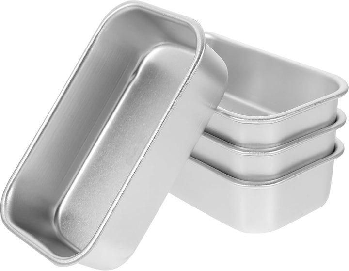 YARNOW 4Er Pack Mini Laib Pfannen Antihaft Mini Laib Backformen Kuchenformen Rechteck Brot Laib Blec