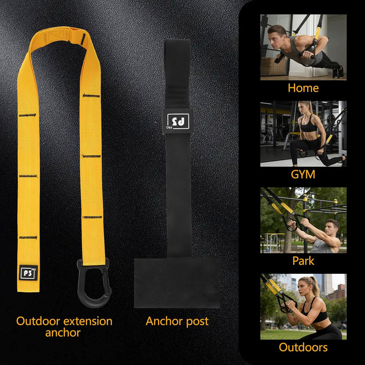 Schlingentrainer Sling Trainer Set,Suspension Trainer Kit mit Türanker & Befestigungsgurt,Verstellba