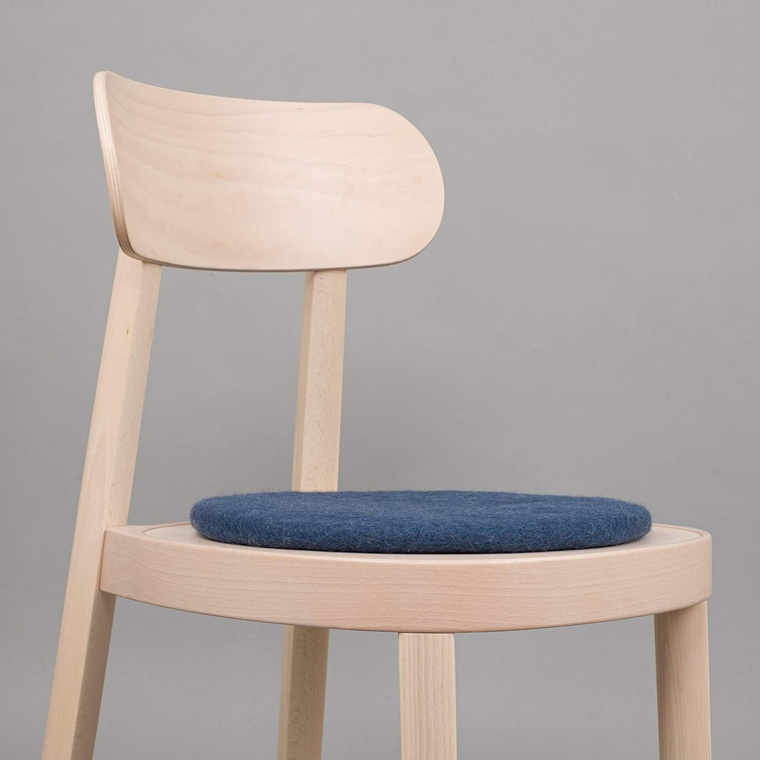 myfelt Flache Filz Sitzauflage, Filz Stuhlauflage - Alva - rund, Ø 36 cm, Dunkelblau, Dunkelblau