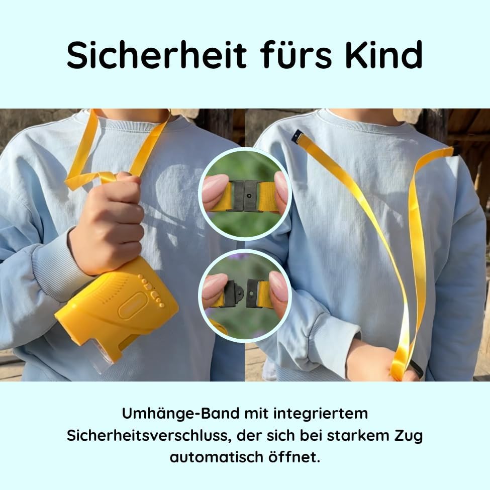 Rabano Tragbares Kinder Mikroskop, 1000x Zoom und HD-Bildschirm, Digitales Mikroskop Kinder für Expe