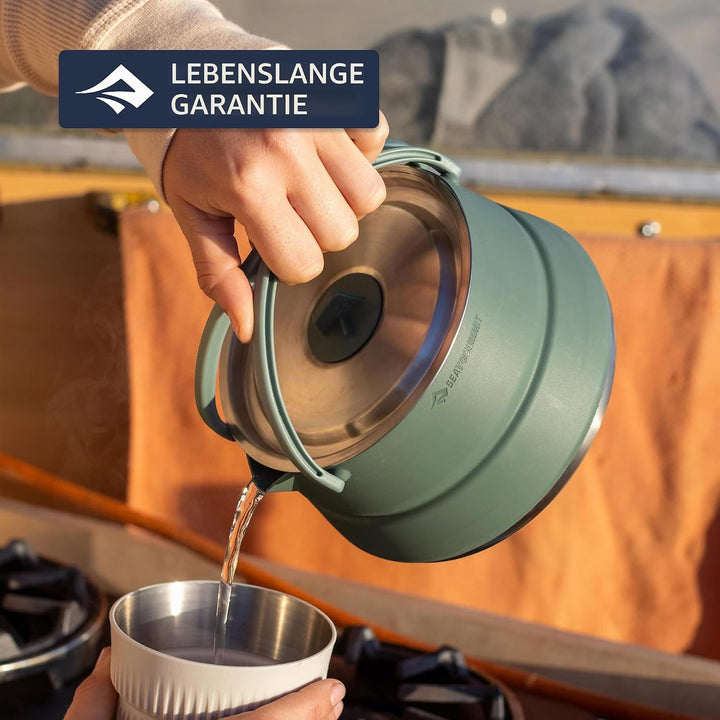 Sea to Summit - Detour Kettle 1,6L - Zusammenfaltbarer Campingkessel - 2 Personen - Platzsparender W