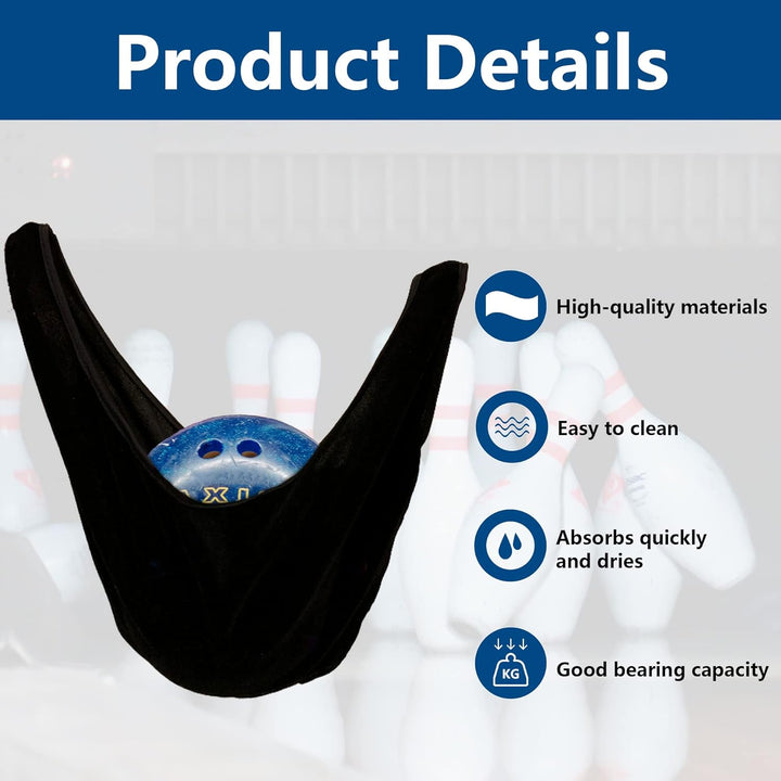 Hayaww 2 Pcs Bowling Ball Poliertuch, Bowling Ball Poliersack Bowling Ball Cleaner Poliersack Bowlin