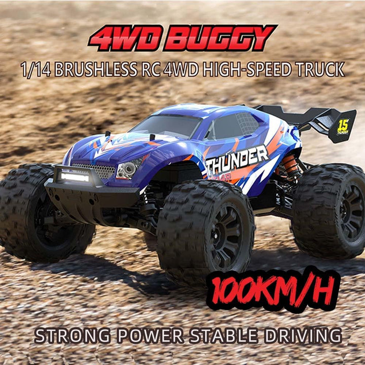 100KM/H Ferngesteuertes Auto Bürstenloser Motor, 1:14 Hochgeschwindigkeits RC Monstertruck Off-Road