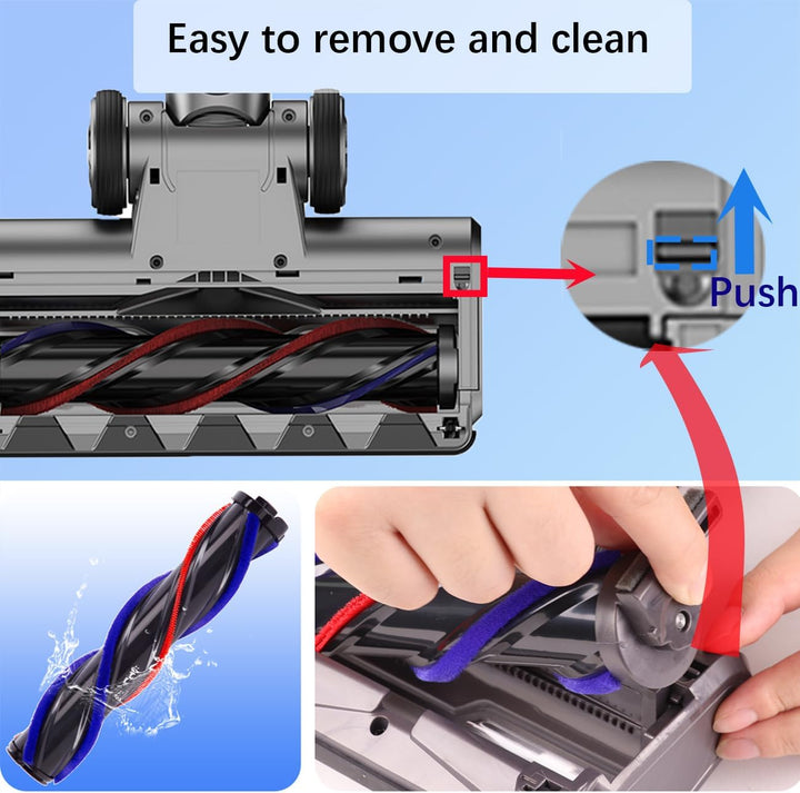 Bürste für Dyson Staubsauger V7 V8 V10 V11 V15 Ersatzteil Motorisierte Bodendüse Starke Saugkraft 15