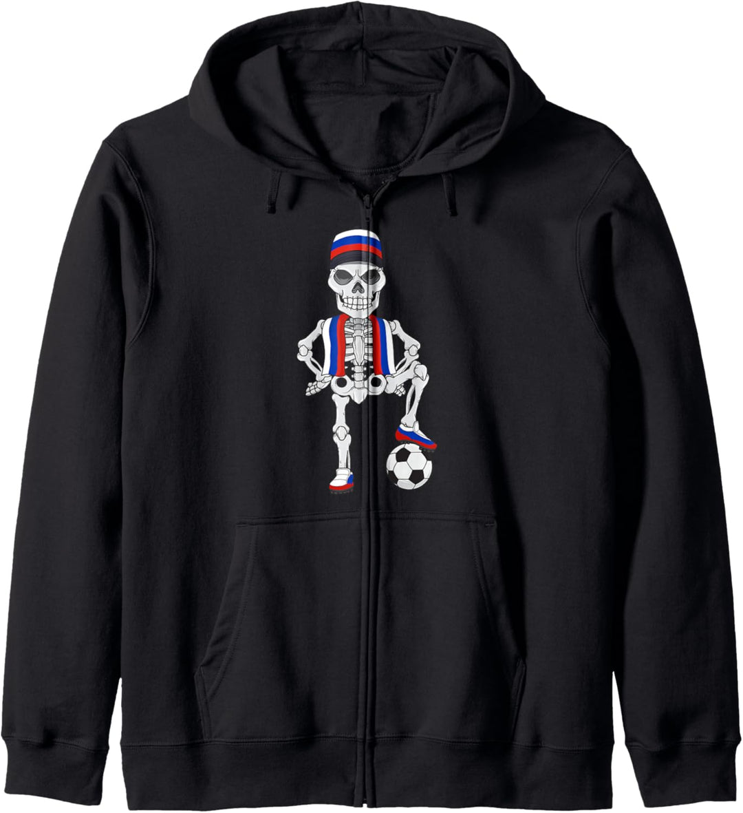 Russland Fussball Skelett Fan Mannschaft Kapuzenjacke
