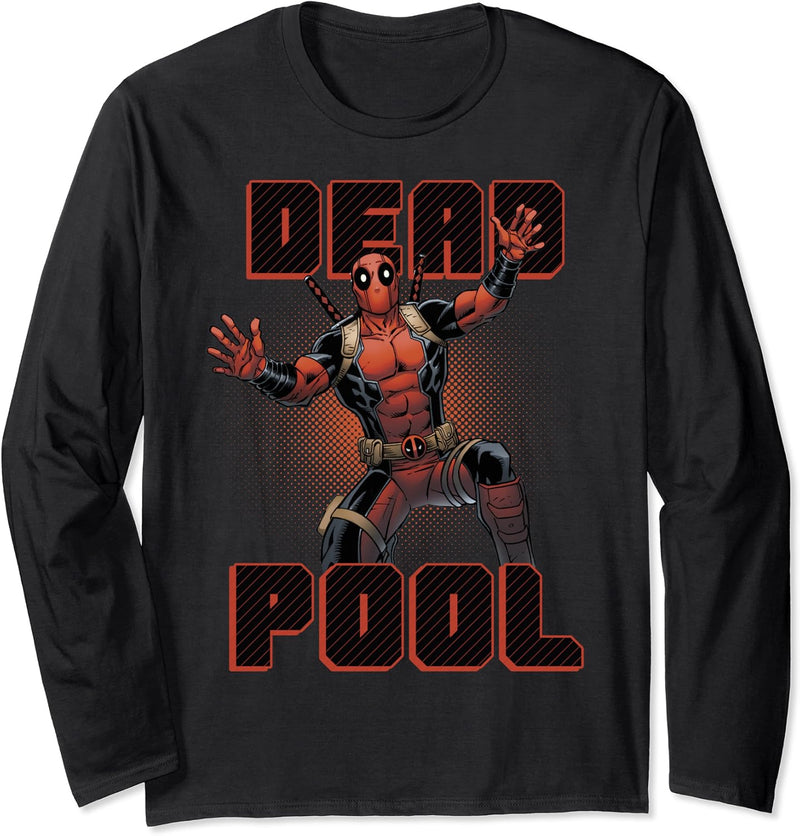 Marvel Deadpool All Hands Up Langarmshirt