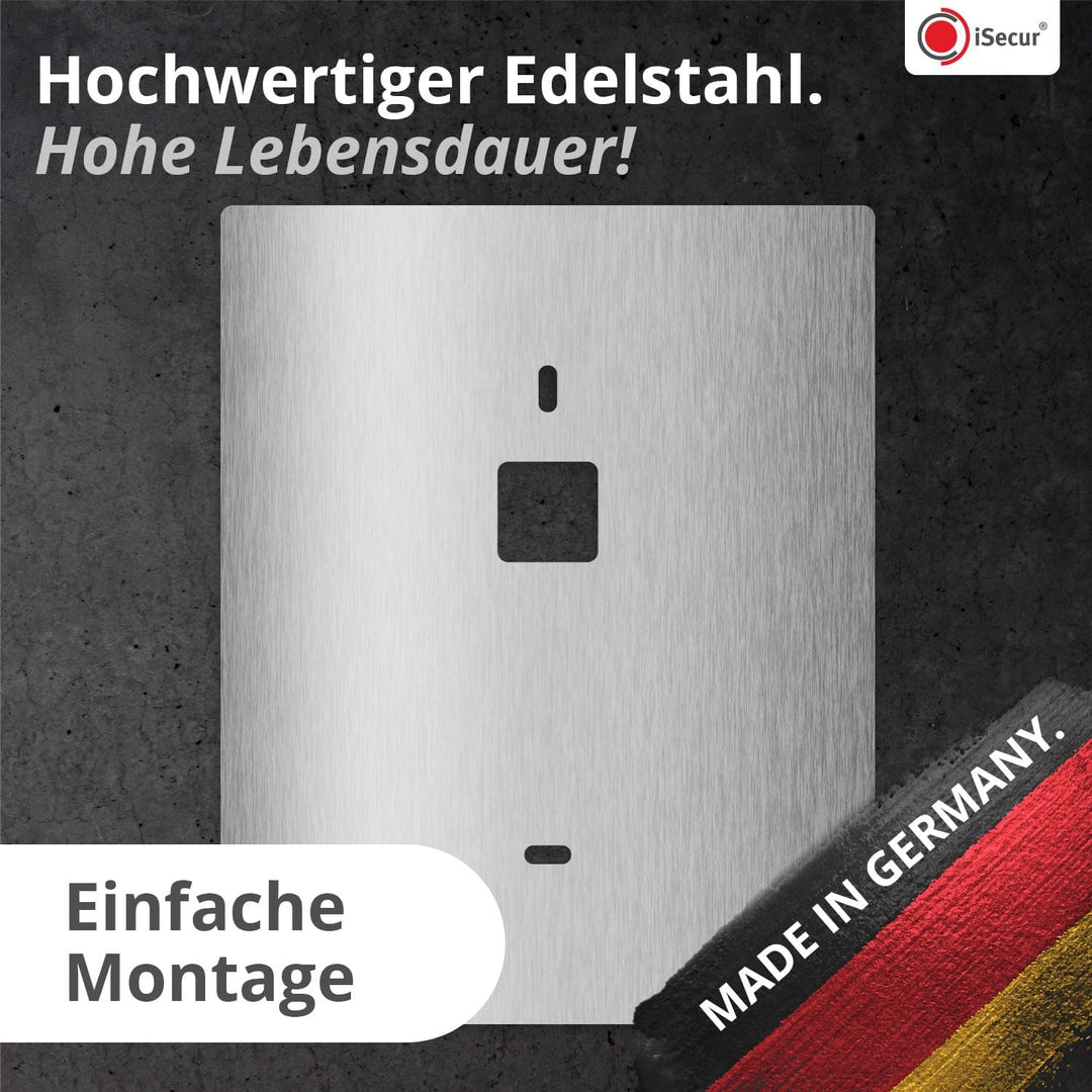 iSecur Blende passend für Aqara Doorbell C Amera Hub G410 - az282 G410 Edelstahl Silber 14 x 17,5 cm