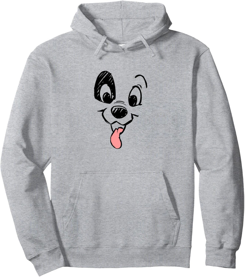 Disney 101 Dalmatians Patch Puppy Tounge Out Face Pullover Hoodie