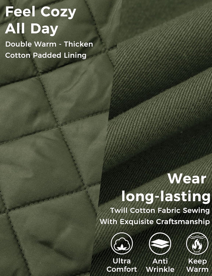 Wantdo Damen Klassische Baumwoll Jacke Warmer Fleece Mantel Winter Outdoor Parka Jacke Mittellanger