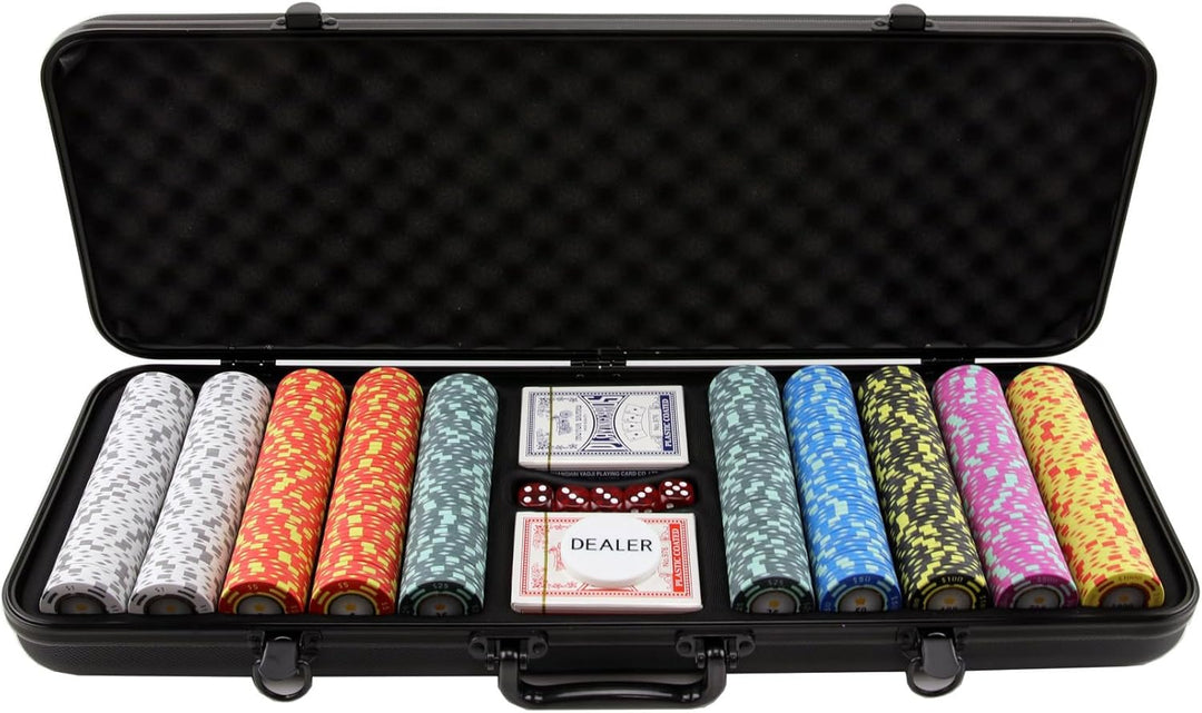 JPC 500 Piece Crown Casino Clay Poker Chips Set by