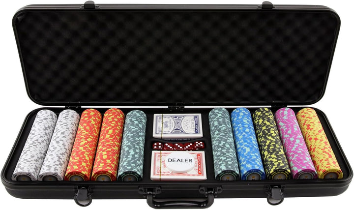 JPC 500 Piece Crown Casino Clay Poker Chips Set by