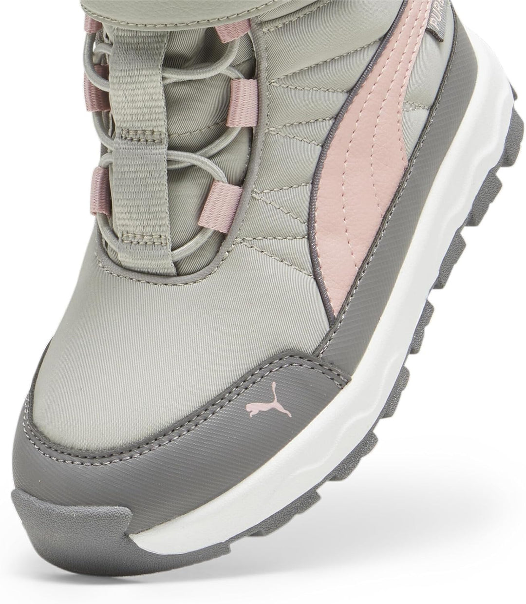 PUMA Unisex Kinder Evolve Puretex Ac+ps High Boot 34 EU Smokey Gray Future Pink Puma White, 34 EU Sm