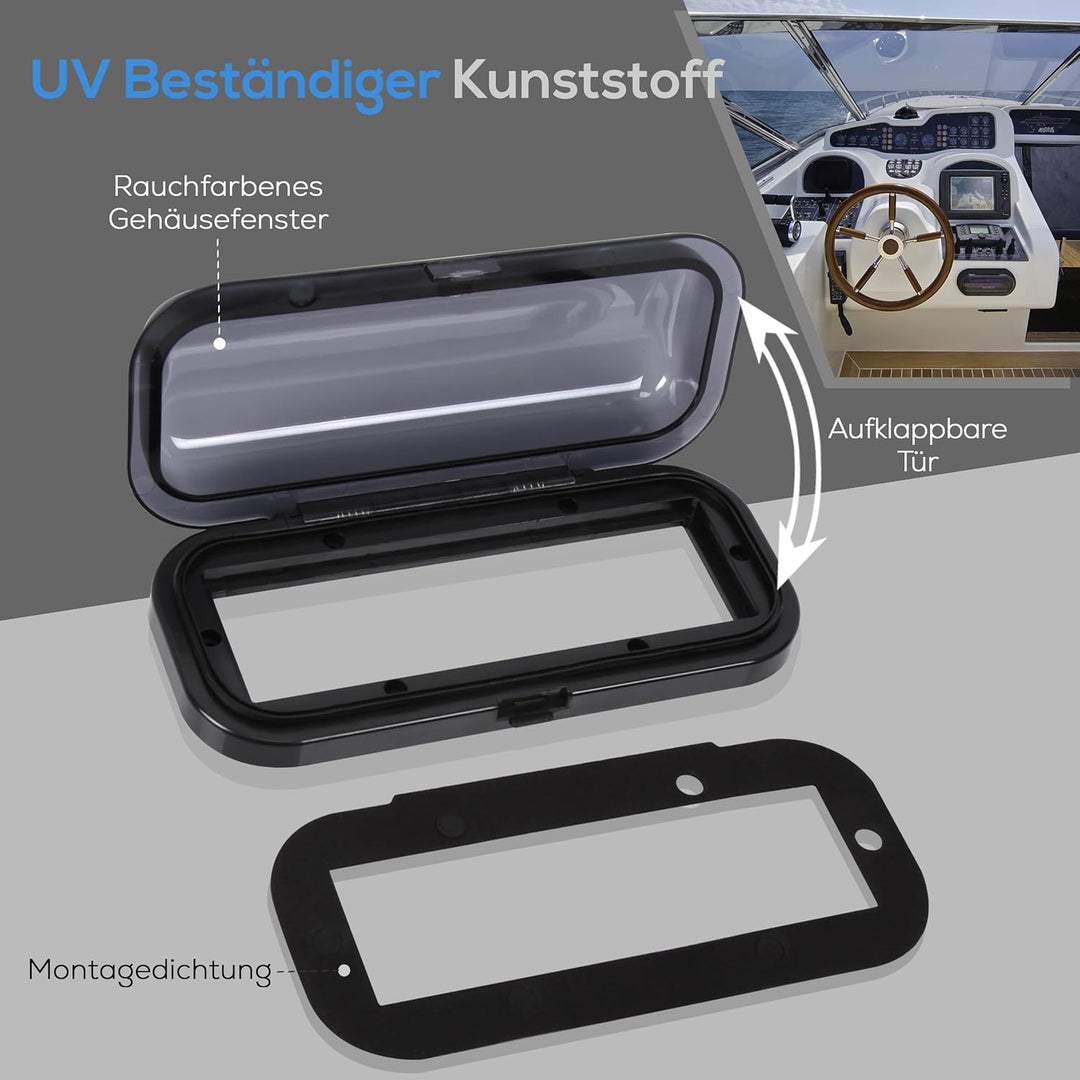 Pyle PLMRCB1 Schutzabdeckung für Radios (wasserdicht, für Boote geeignet) Schwarz, Schwarz