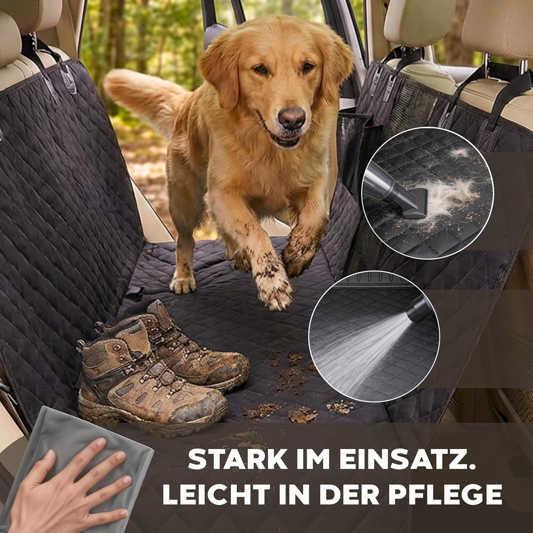 Hainberger Hundedecke Auto Rückbank Wasserabweisende Kratzfeste Autodecke für Hunde wasserdichte rut