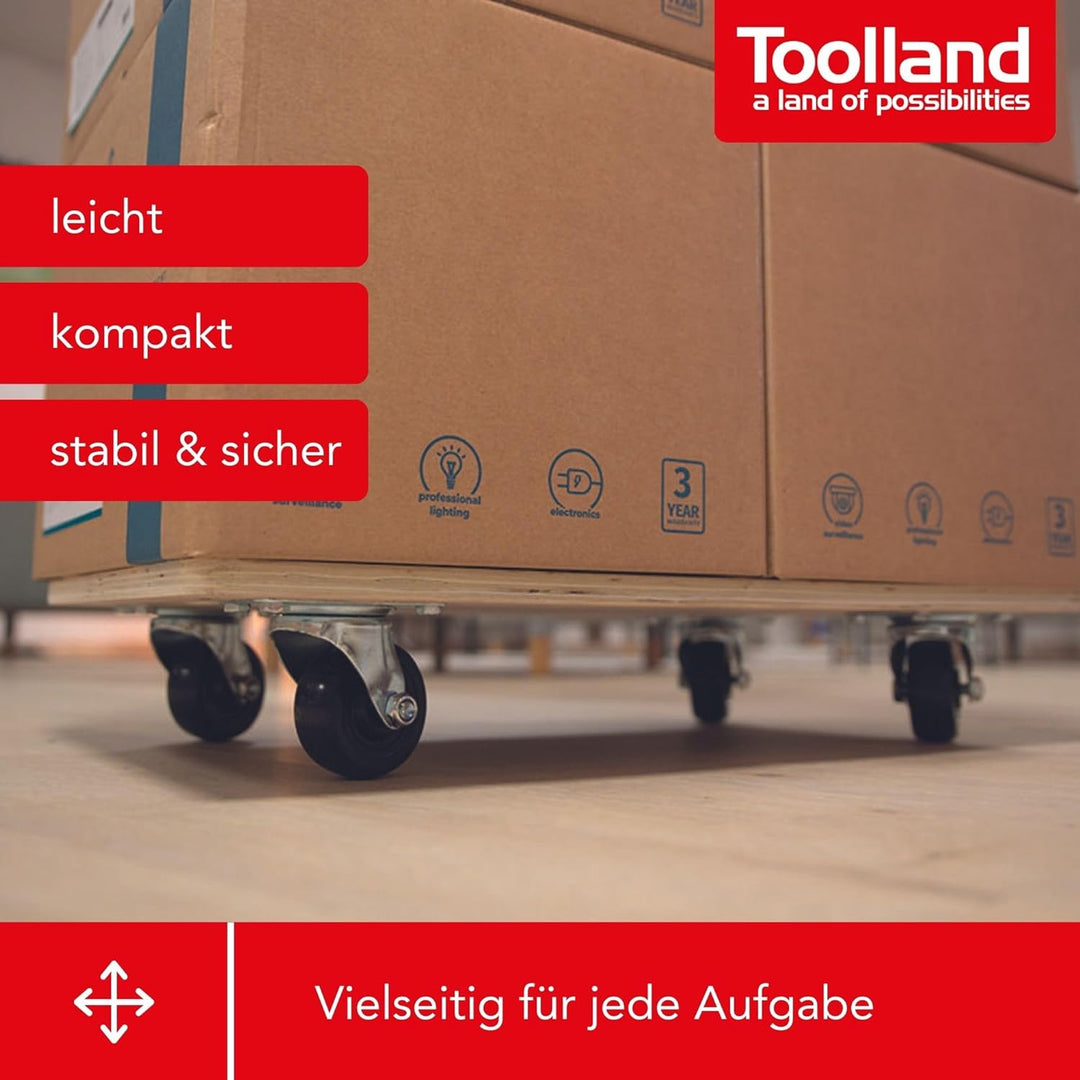 TOOLLAND - QT115 Transport-Roller, 400 kg Maximal Tragkraft, 65 cm Länge x 40 cm Breite 175683