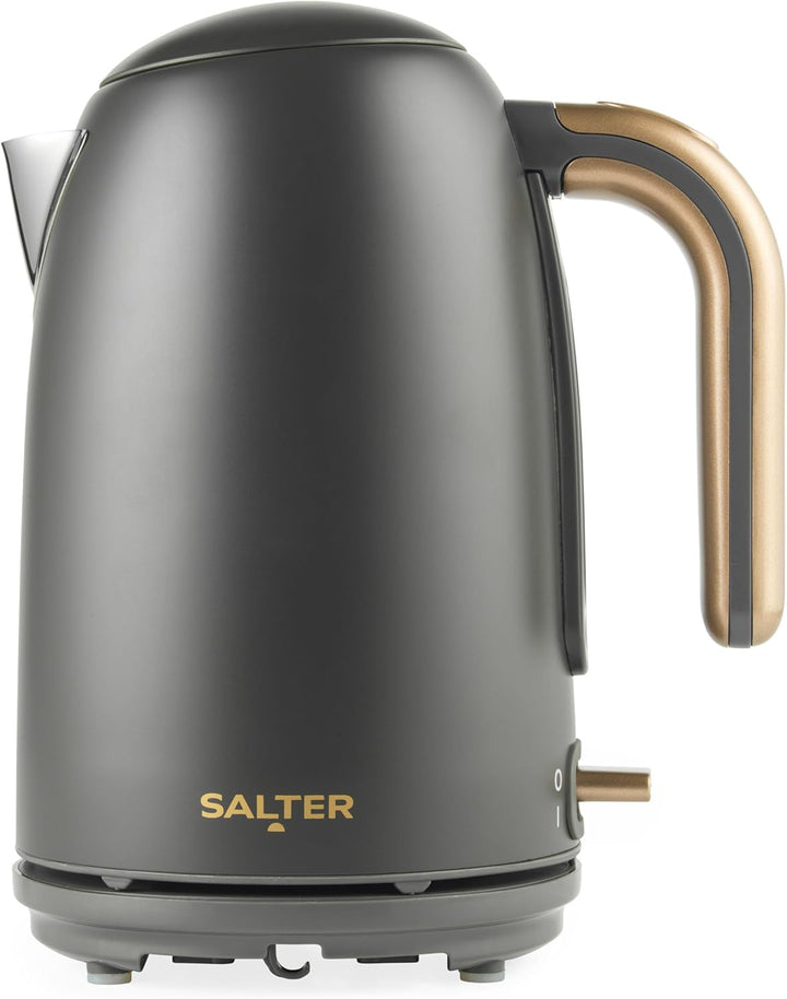 Salter Pebble Wasserkocher – 1,7 L Teekessel, Abnehmbarer Kalkfilter, Wasserstandsanzeige, 360° Schw