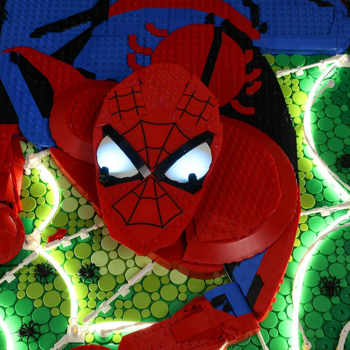 Kyglaring Kompatibel mit Lego Art The Amazing Spider-Man Poster 31209 Bausteine, Beleuchtungszubehör